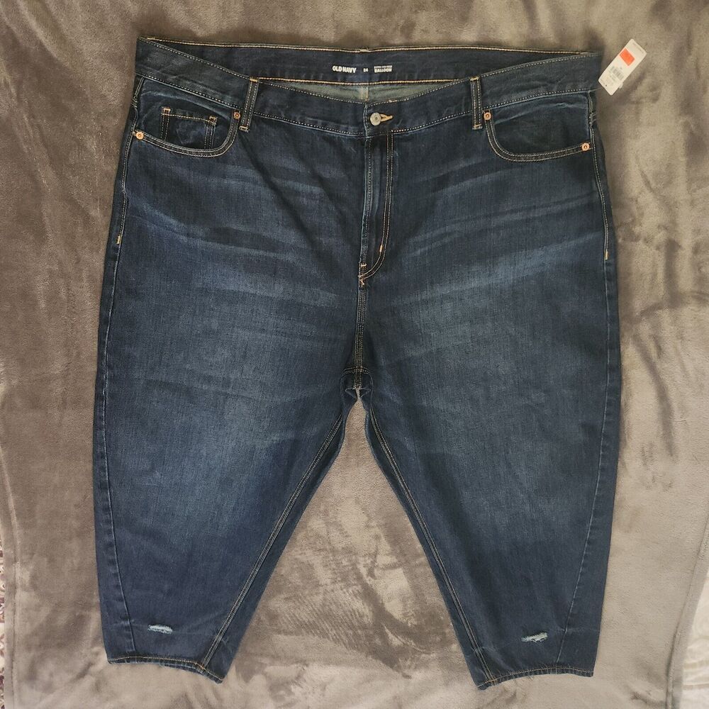 Old Navy Plus Size 24 Extra High-Waisted Balloon Ankle Jeans Med Wash Denim NWT